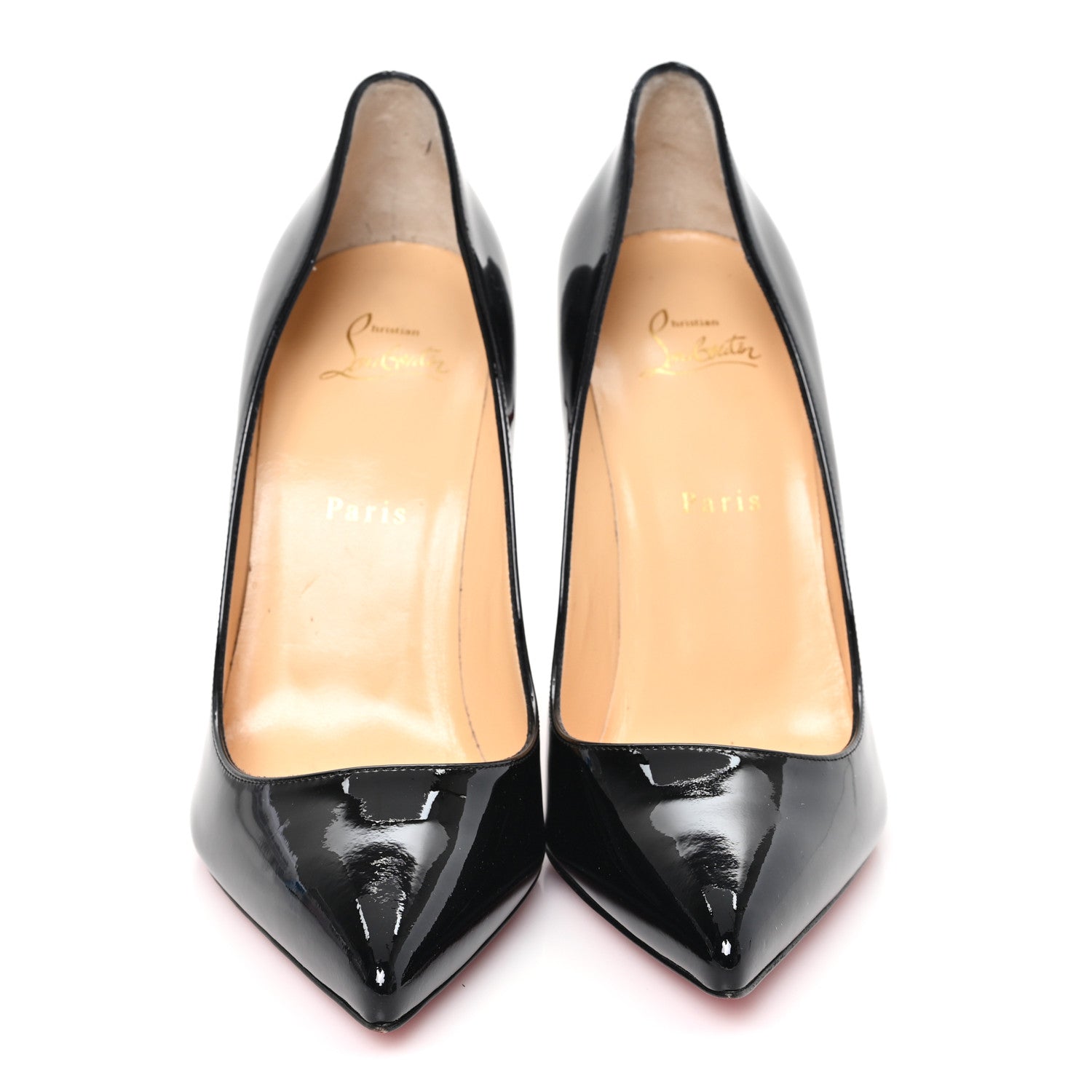 CHRISTIAN LOUBOUTIN PATENT PIGALLE FOLLIES PUMP BLACK