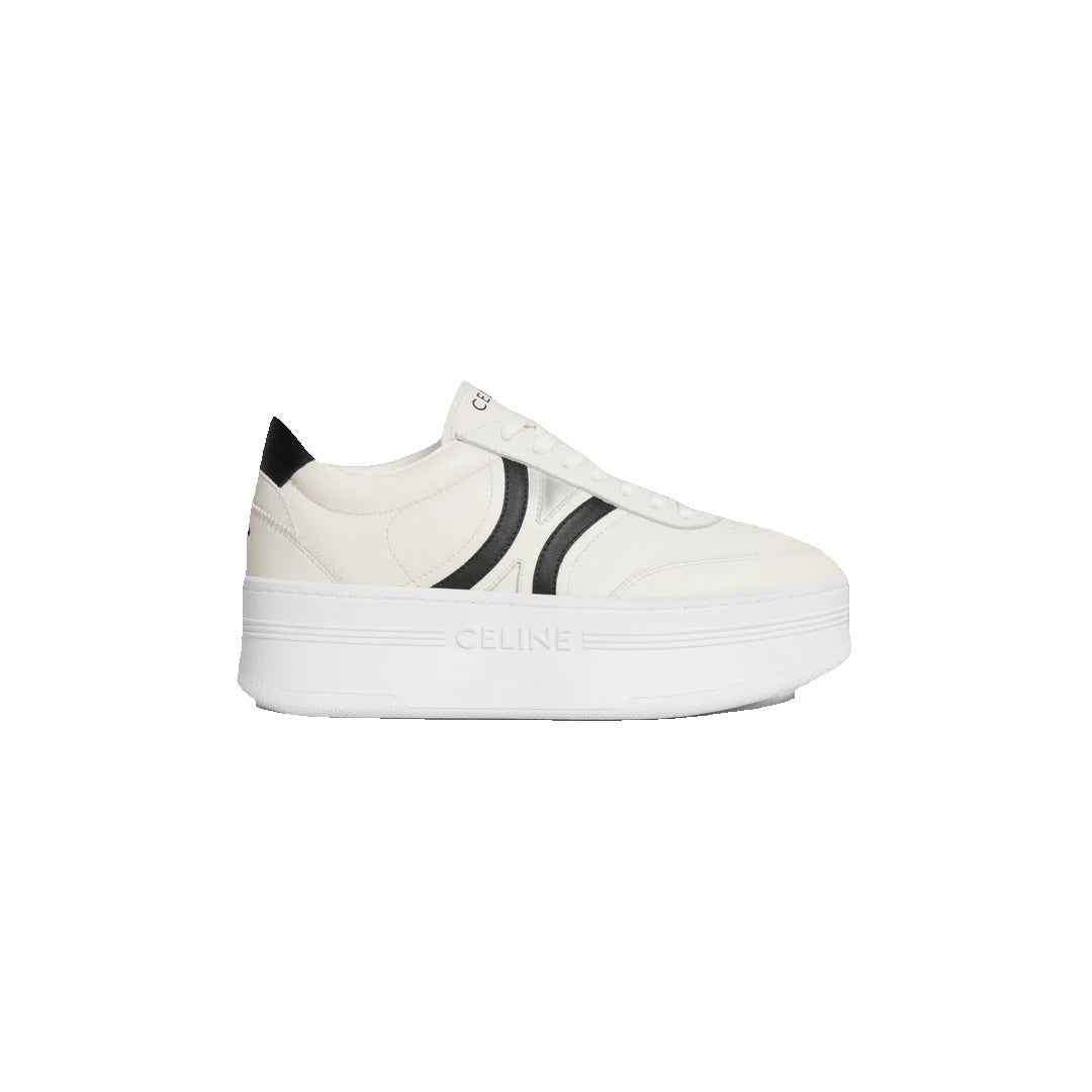 Celine Block Sneakers with Wedge Outsole Triomphe - White/Black