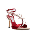 Jimmy Choo Lula Bow Detailed Satin Sandals - Red