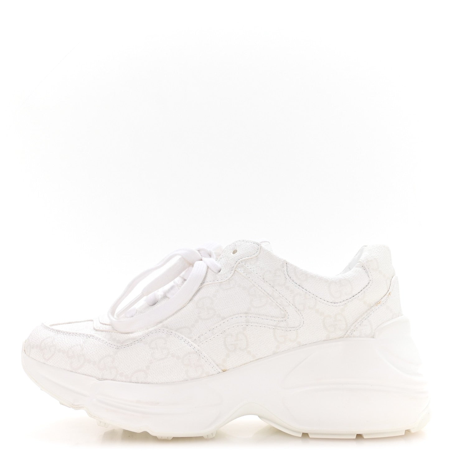 GUCCI GG SUPREME MONOGRAM RHYTON SNEAKERS WHITE