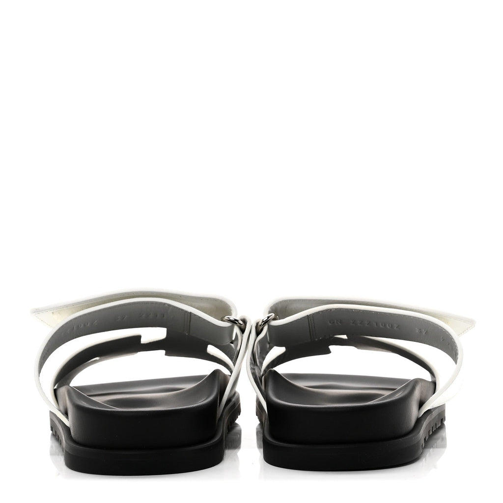 HERMES CHYPRE SANDALS CALFSKIN WHITE