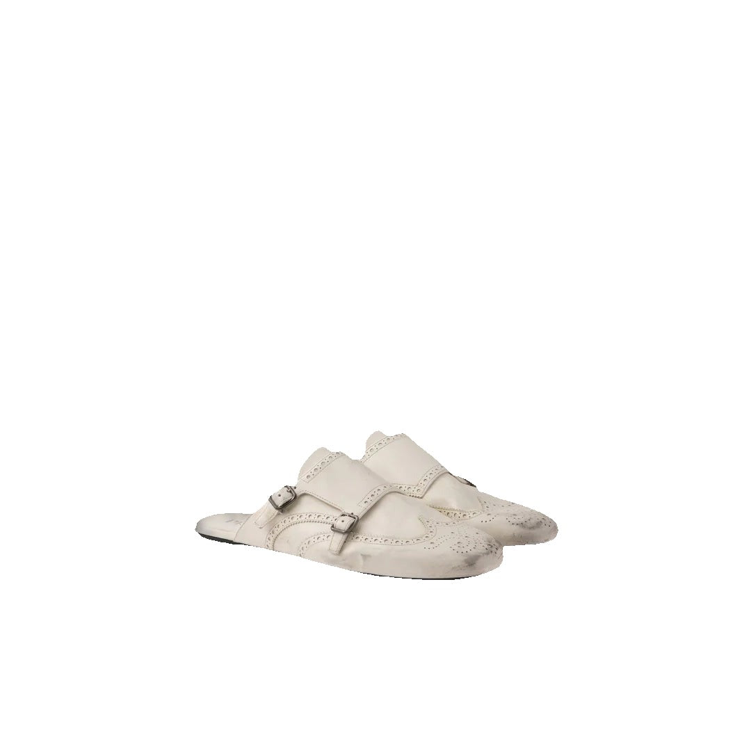 Prada Shuffle Monk Strap Shoes - White