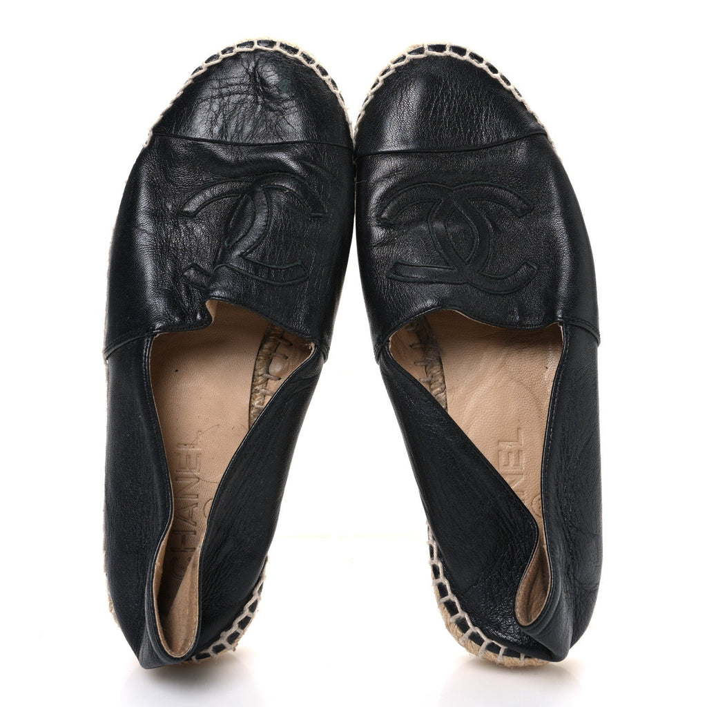CHANEL ESPADRILLES LAMBSKIN BLACK