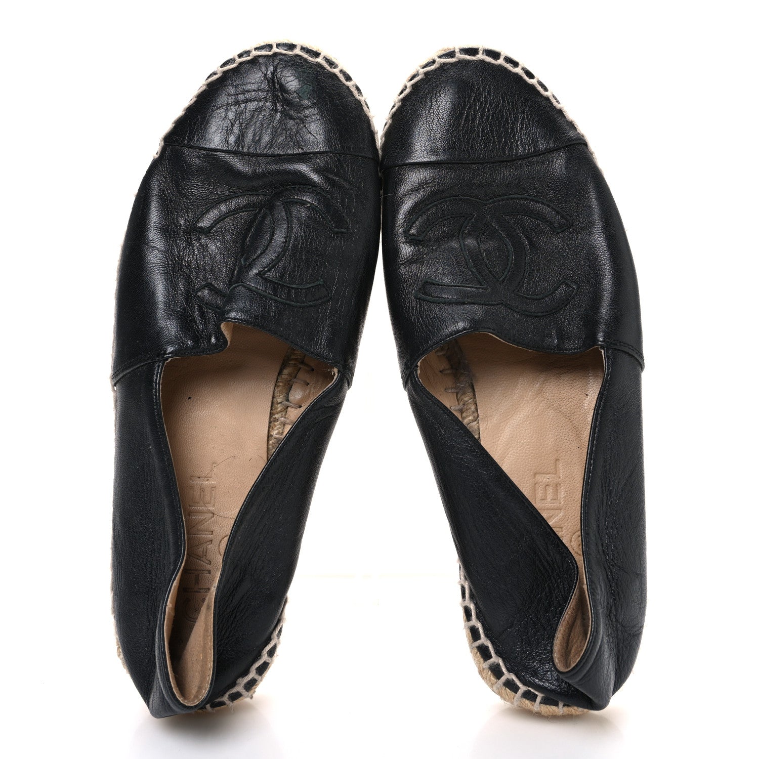 CHANEL ESPADRILLES LAMBSKIN BLACK
