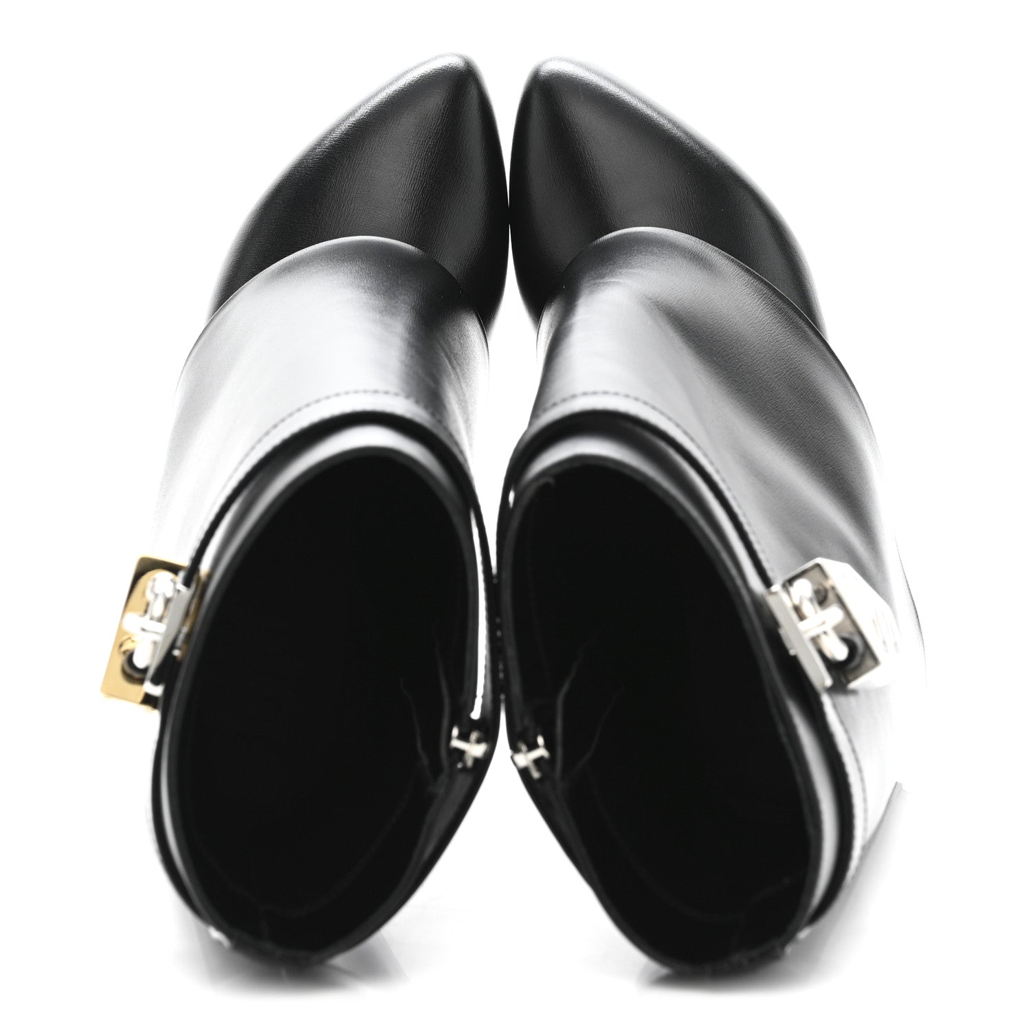 GIVENCHY CALFSKIN SHARK LOCK ANKLE BOOT BLACK