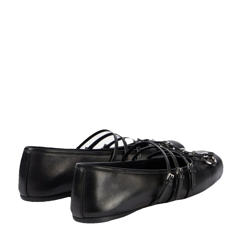 Gucci Shearling Ballerinas - Black
