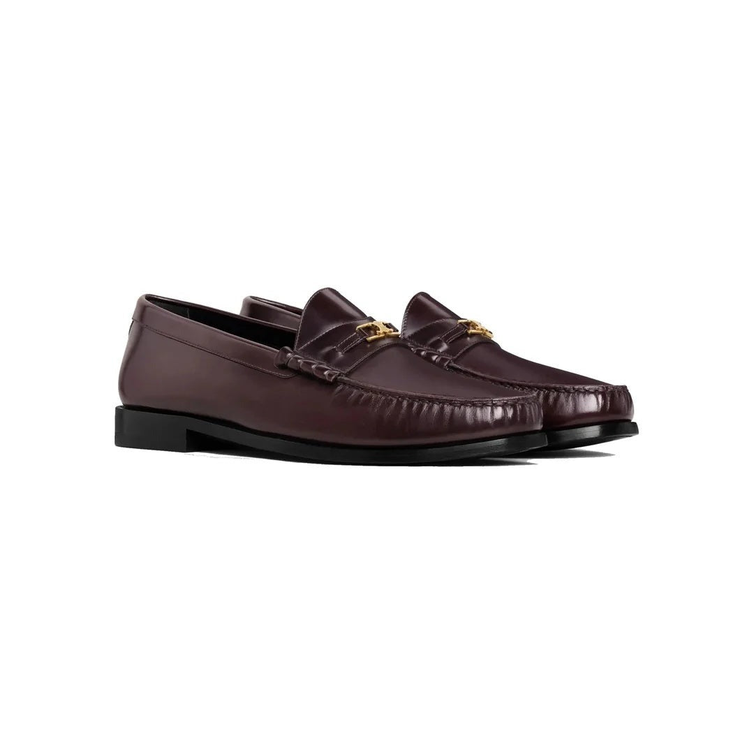 Celine Triomphe Loafers - Burgundy