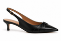 Roziera Black Gold Tie Kitten Heel