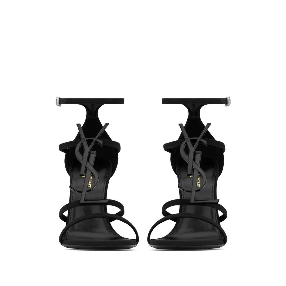 Saint Laurent 100mm Cassandra Open-Toe Sandals - Black