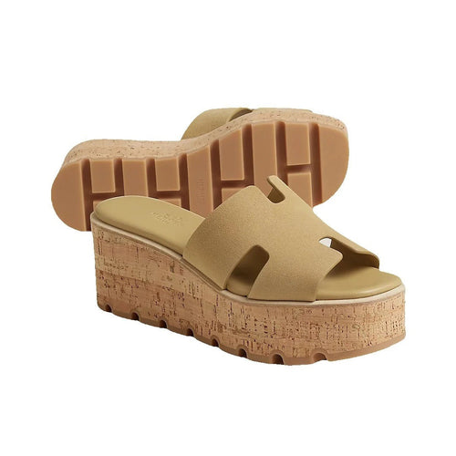 Hermès Eze 30 Sandal Beige - Olive/Khaki