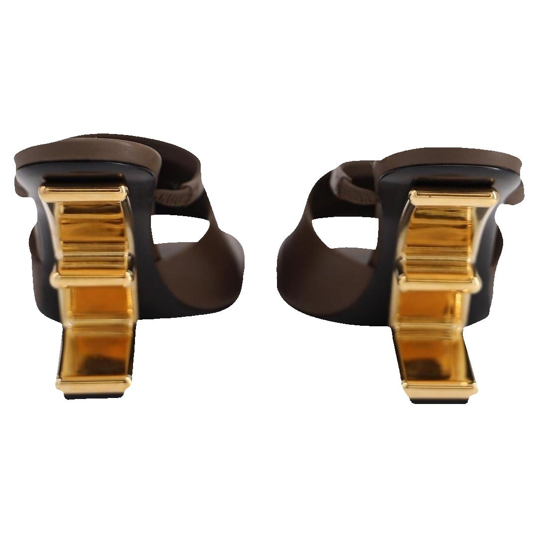 Fendi Sandals Calfskin Leather - Taupe