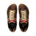 Loewe Ballet Runner 2.0 Suede and Mesh Beige/White/Brown - Brown/Red