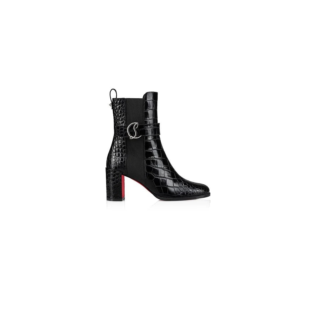Christian Louboutin Pavlova Booty - Black Croc