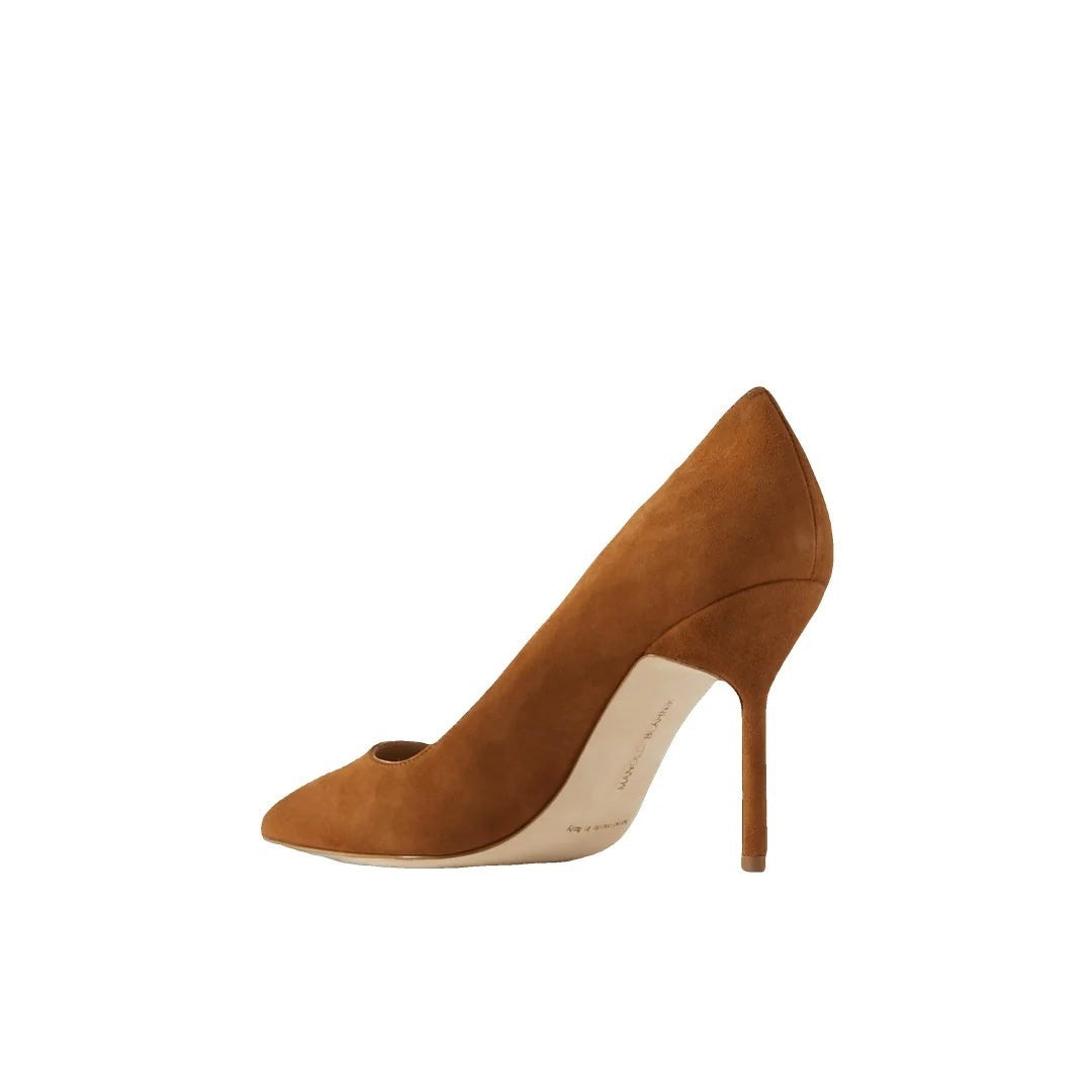 Manolo Blahnik Nadira 90 Jewel Pumps - Brown/Tan