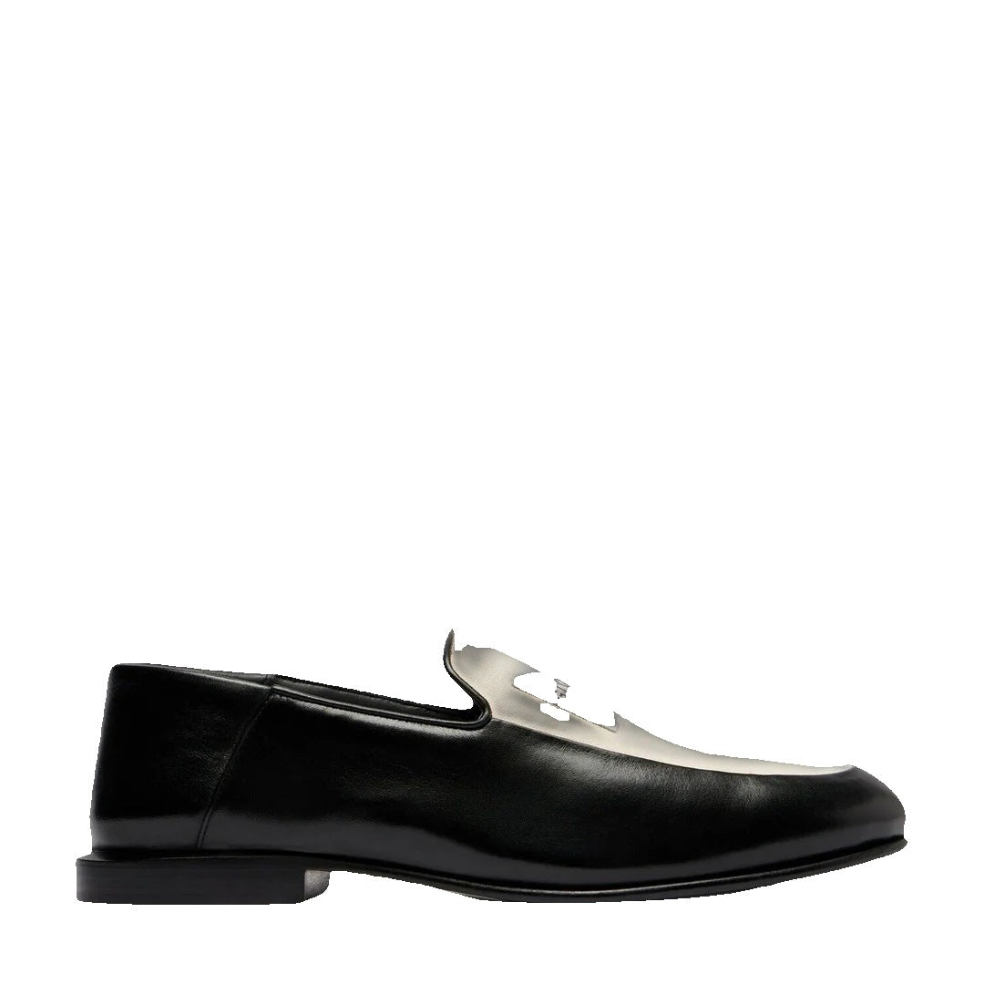 Givenchy Label Suede Loafers - Black/Cream