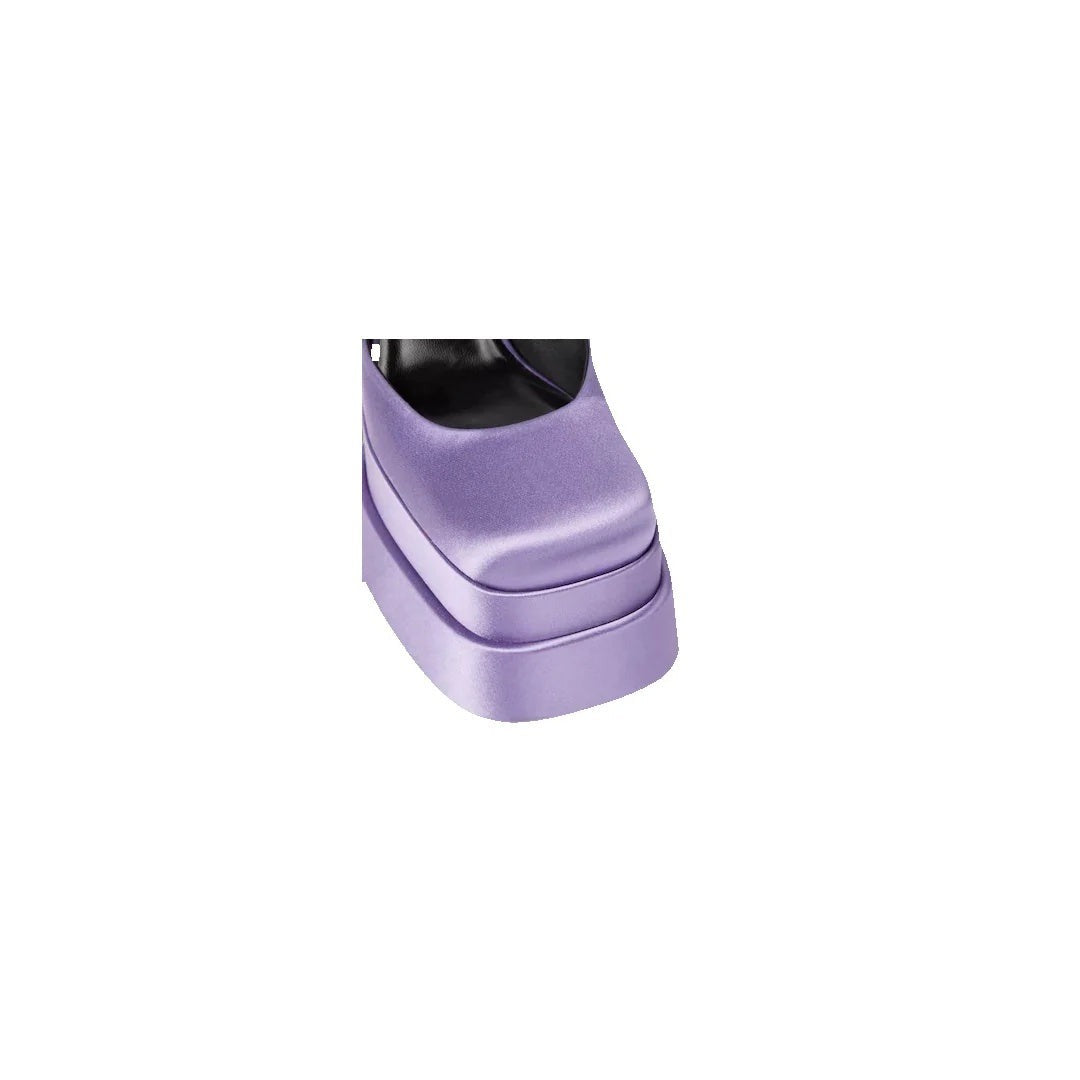 Versace Aevitas Satin Crystal Medusa Platform - Lilac