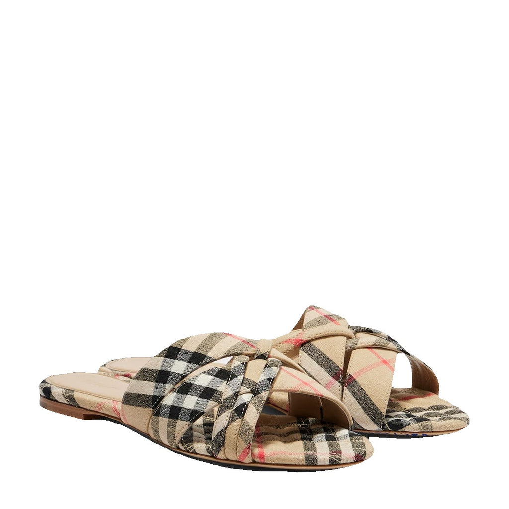 Burberry Vintage Check Slides - Beige