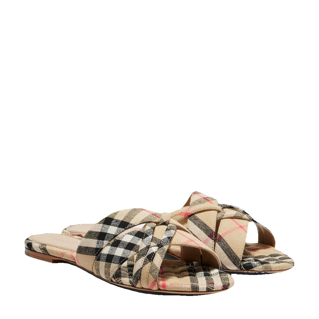 Burberry Vintage Check Slides - Beige