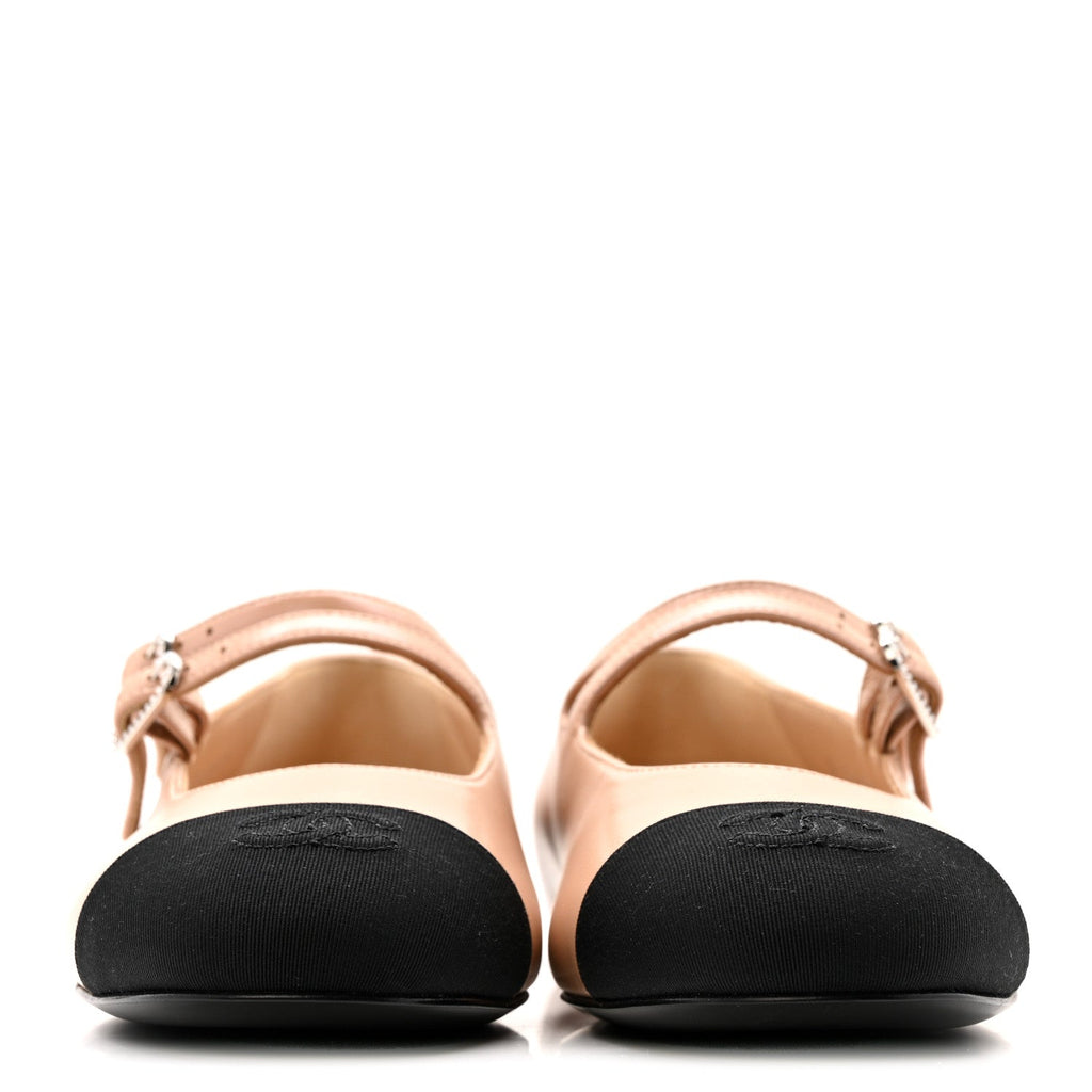 CHANEL FLATS LAMBSKIN BLACK