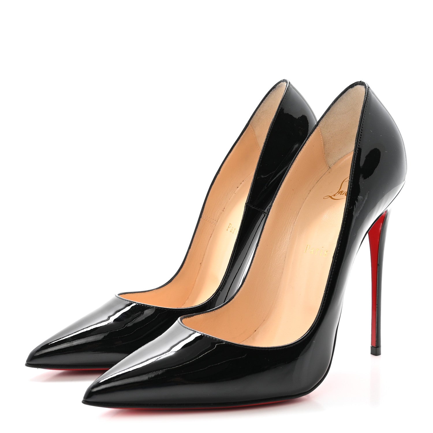 CHRISTIAN LOUBOUTIN PATENT SO KATE PUMP RED & BLACK GRADIENT