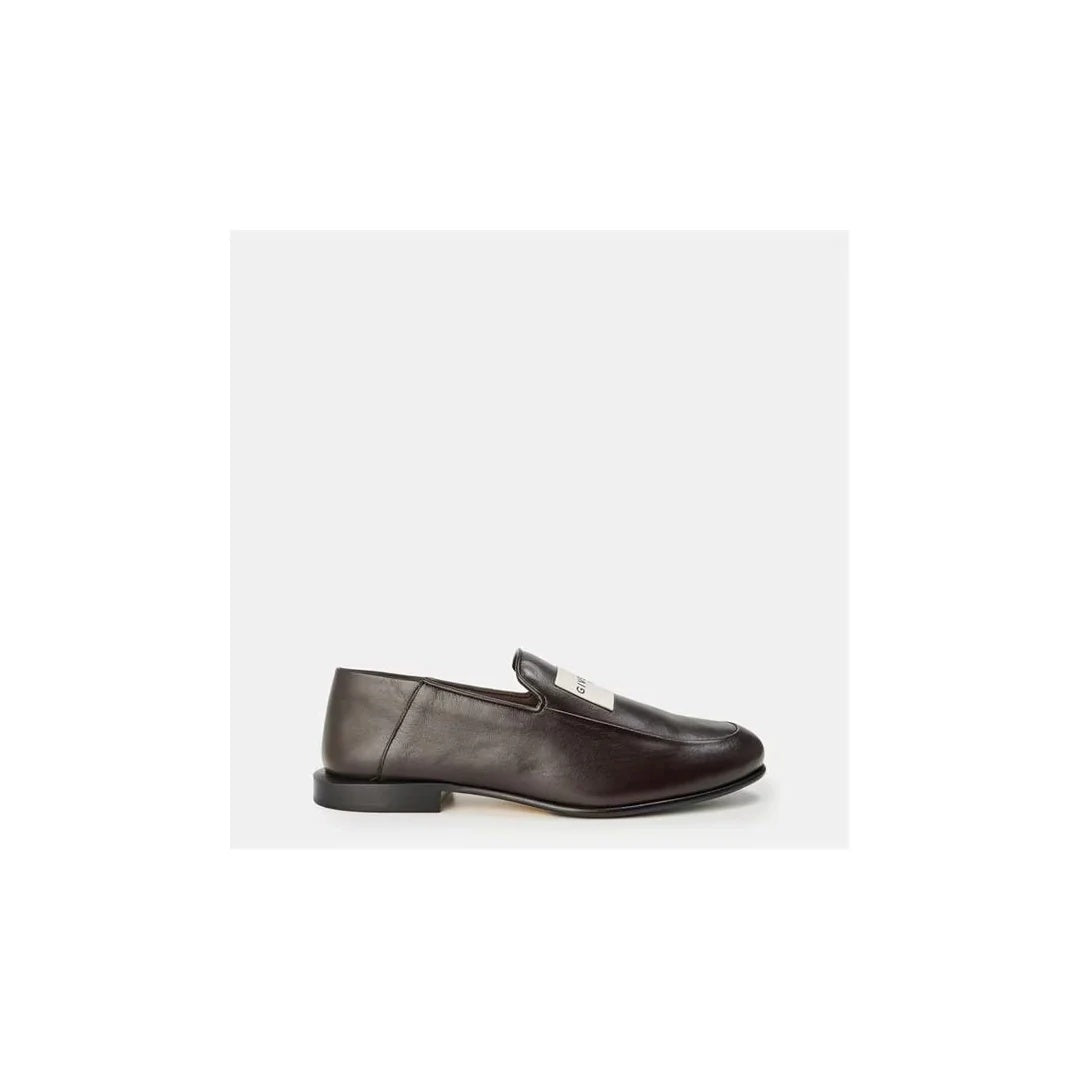 Givenchy Label Suede Loafers - Brown