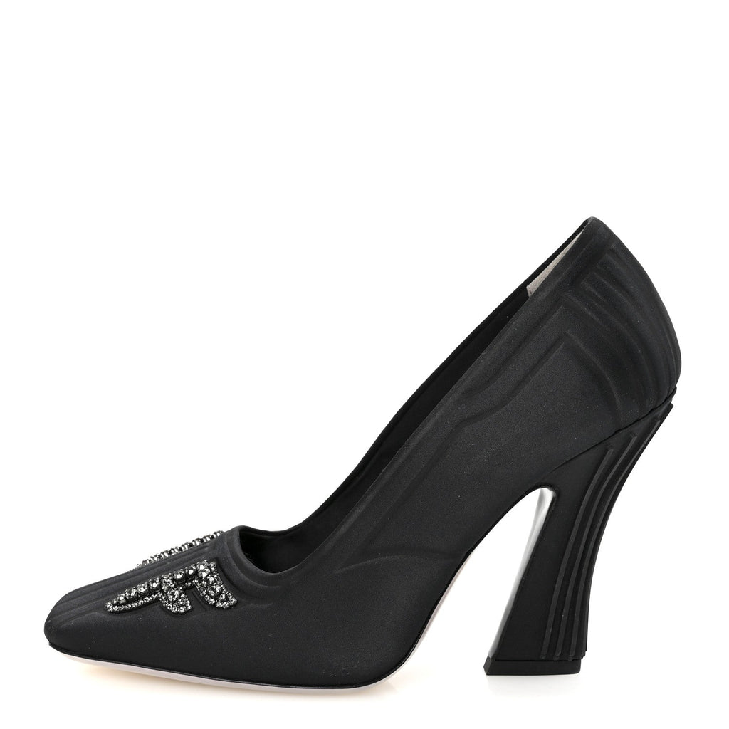 JIMMY CHOO CRYSTAL EMBELLISHED PUMPS BLACK