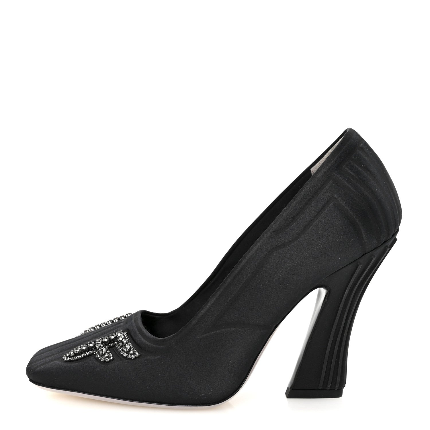 JIMMY CHOO CRYSTAL EMBELLISHED PUMPS BLACK