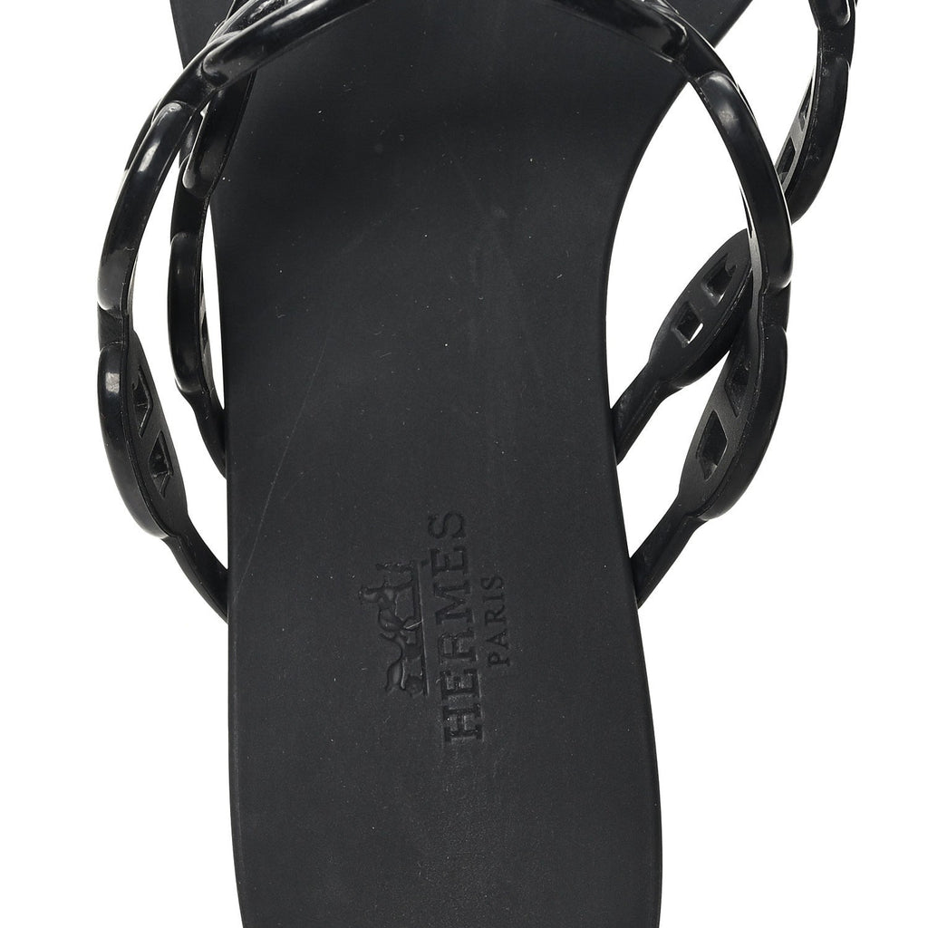 HERMES ISLAND SANDALS BLACK