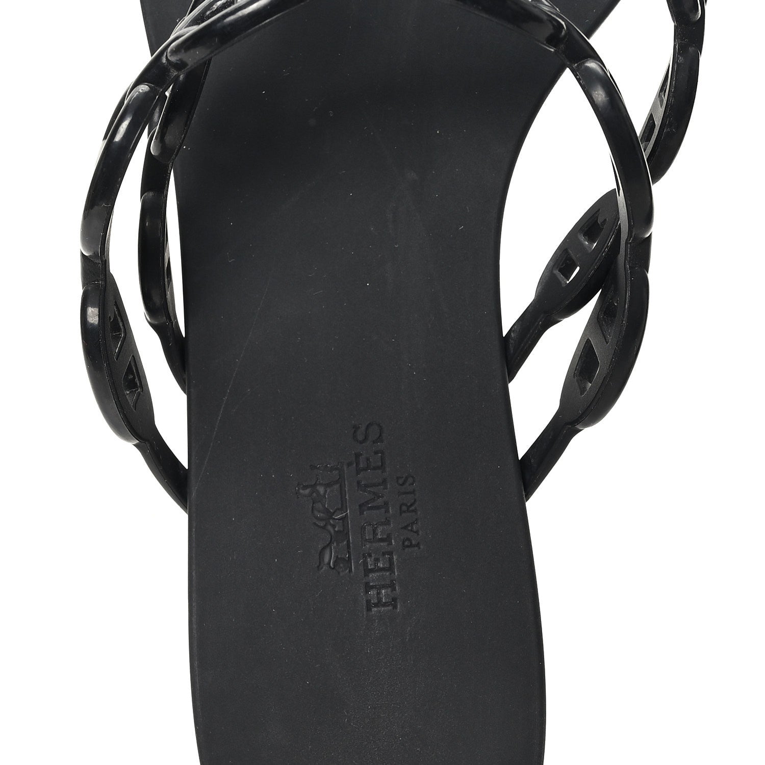 HERMES ISLAND SANDALS BLACK