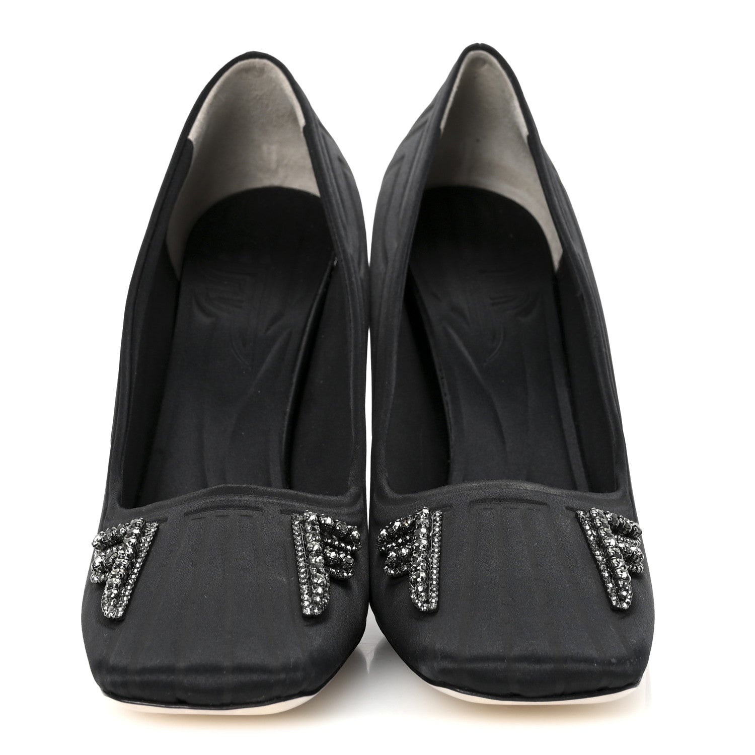 JIMMY CHOO CRYSTAL EMBELLISHED PUMPS BLACK