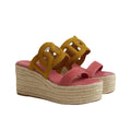 Hermès Ithea 30 Espadrille Beige - Yellow/Pink