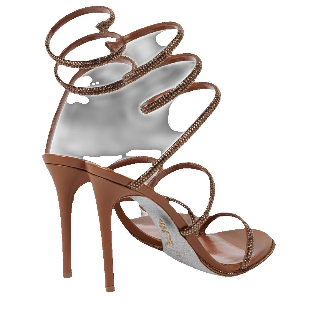 René Caovilla Cleo and Sandal 105 - Brown
