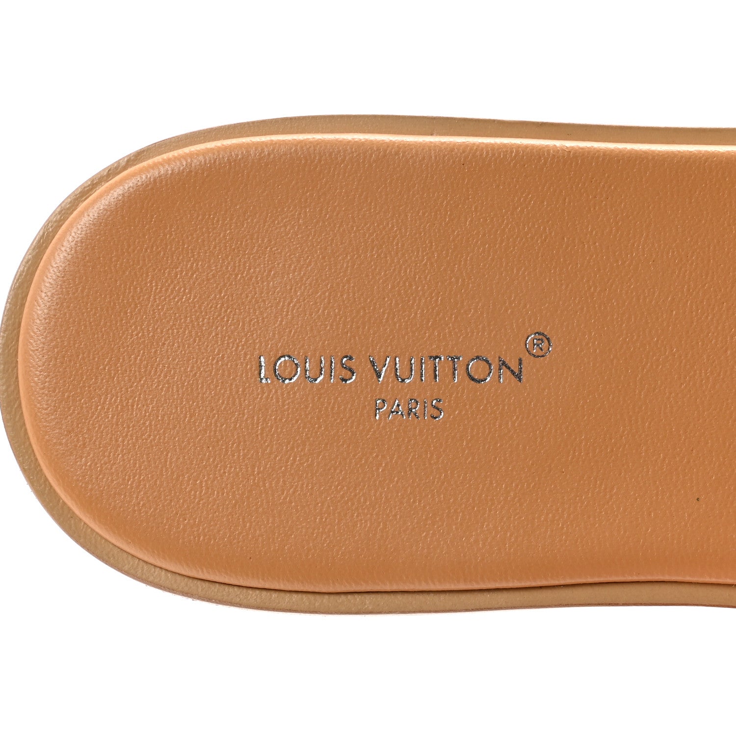 LOUIS VUITTON MONOGLAM LOCK IT FLAT MULE GOLD
