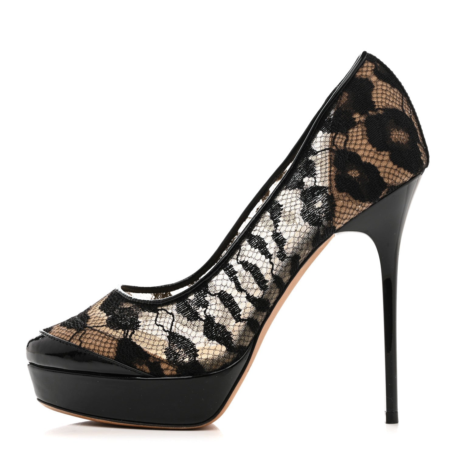 JIMMY CHOO ROMY POINTED TOE LEATHER PUMPS BLACK PATENT