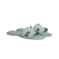 Hermès Hermes Epsom Oran Sandal - Sage Green