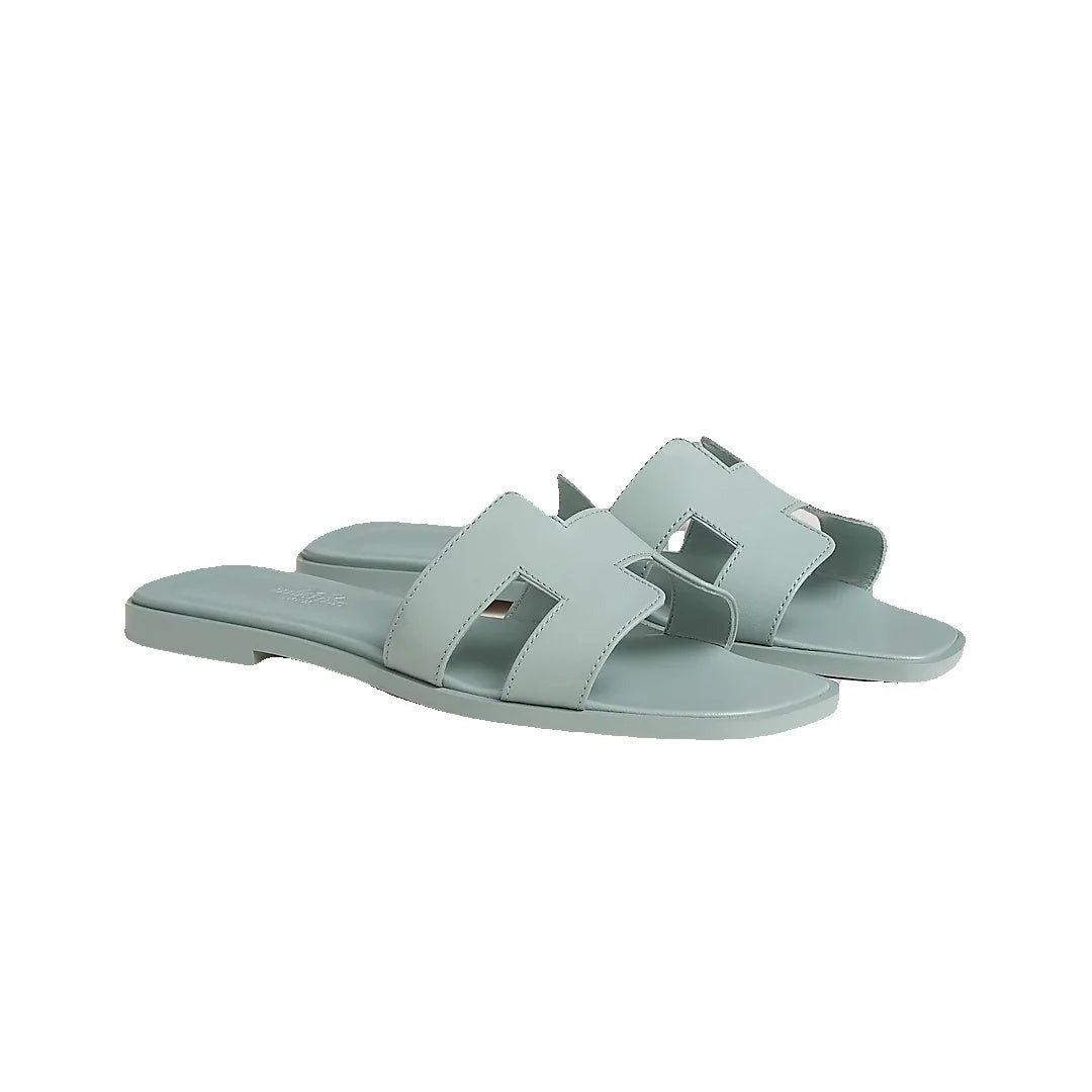 Hermès Hermes Epsom Oran Sandal - Sage Green