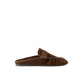 Saint Laurent Le Loafer Suede Pumps - Brown (mule style)