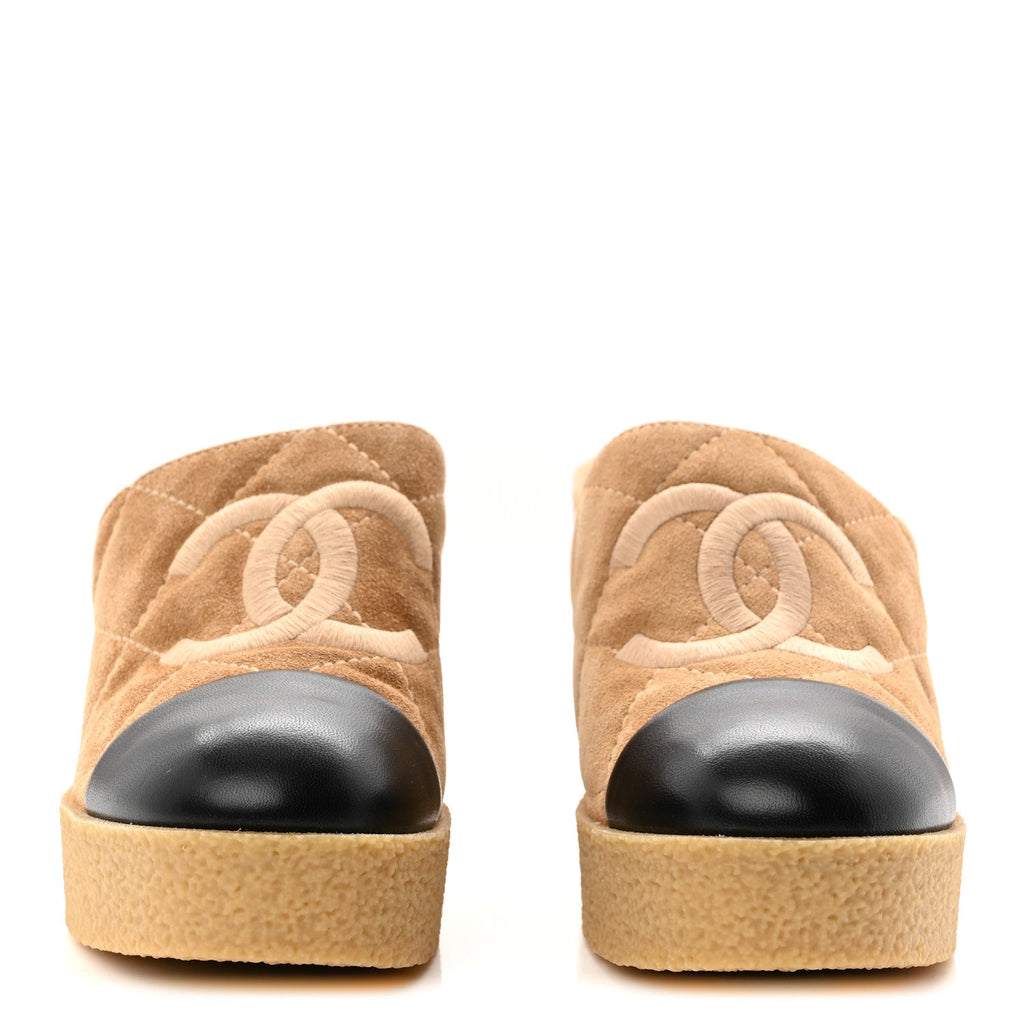 MIU MIU SUEDE MULES BEIGE