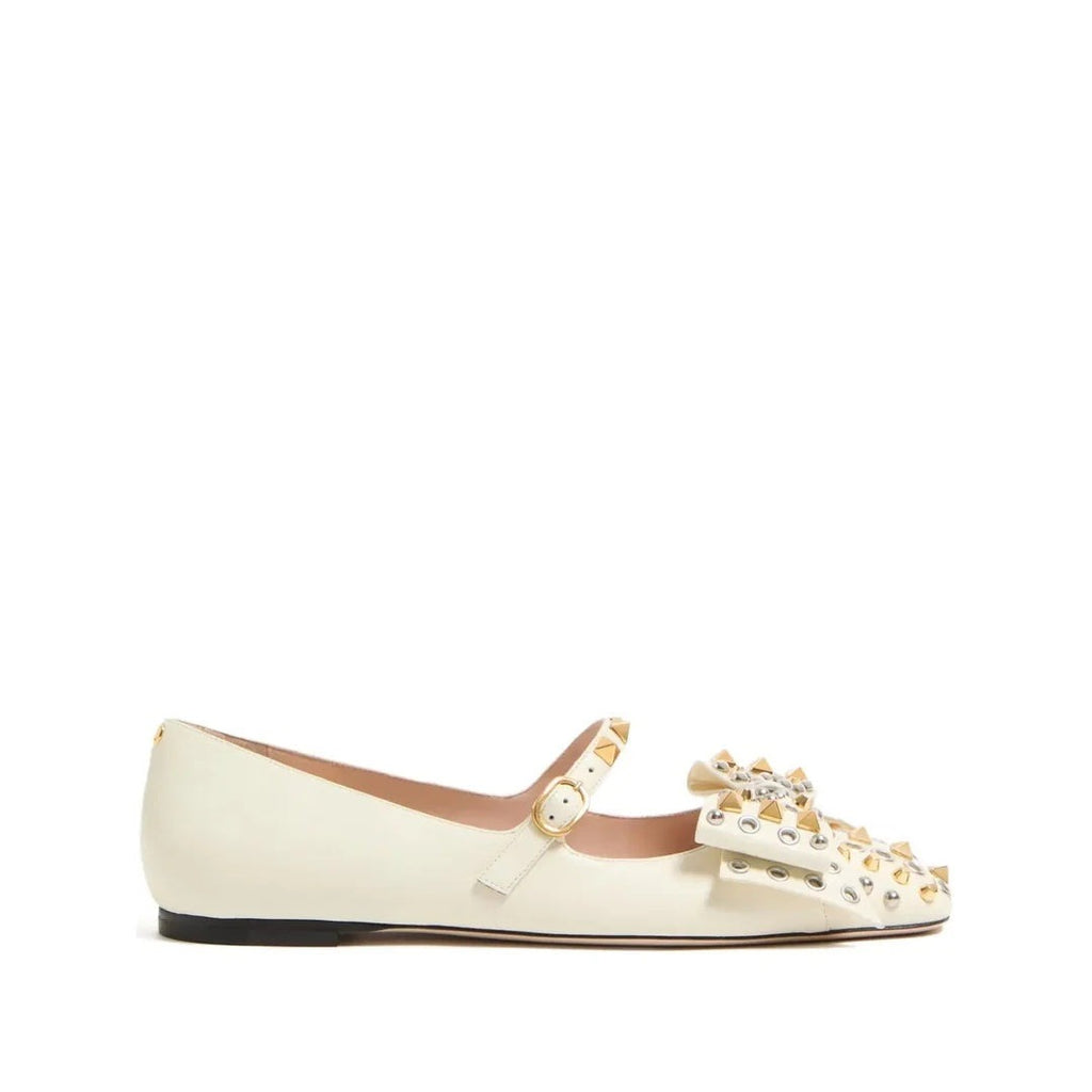 Valentino Garavani Mary-Jane Ballet Flats - Cream/Ivory