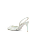 René Caovilla Frida Crystal-Embellished Strappy Slipper - White