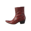 Miu Miu Vintage Leather Slouchy Boots - Red