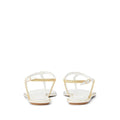René Caovilla Butterflower Crystal Ivory Sandal - White/Gold