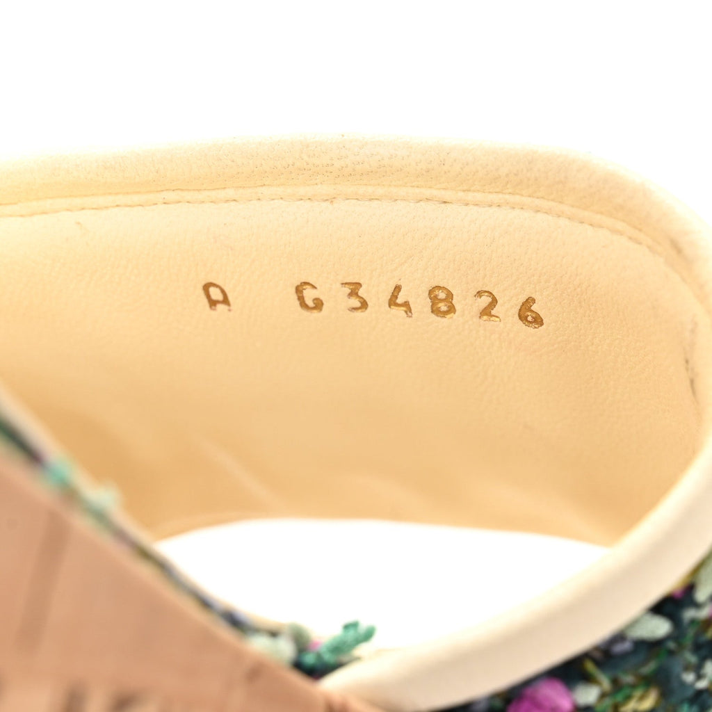 CHANEL TWEED CORK CC CHAIN MULE SANDAL WHITE