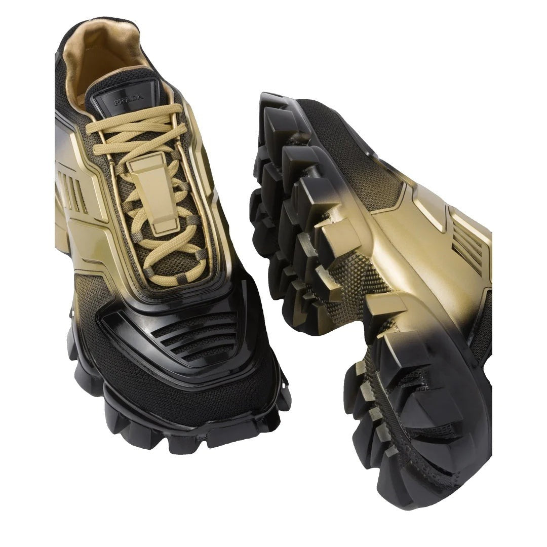 Prada Cloudbust Air Sneakers White Pink - Gold/Black