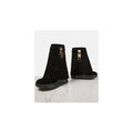 Givenchy Washed Denim Shark Lock Biker Ankle Boot - Black