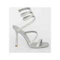 René Caovilla Braid Cleo Ivory Sandal 105 - Silver