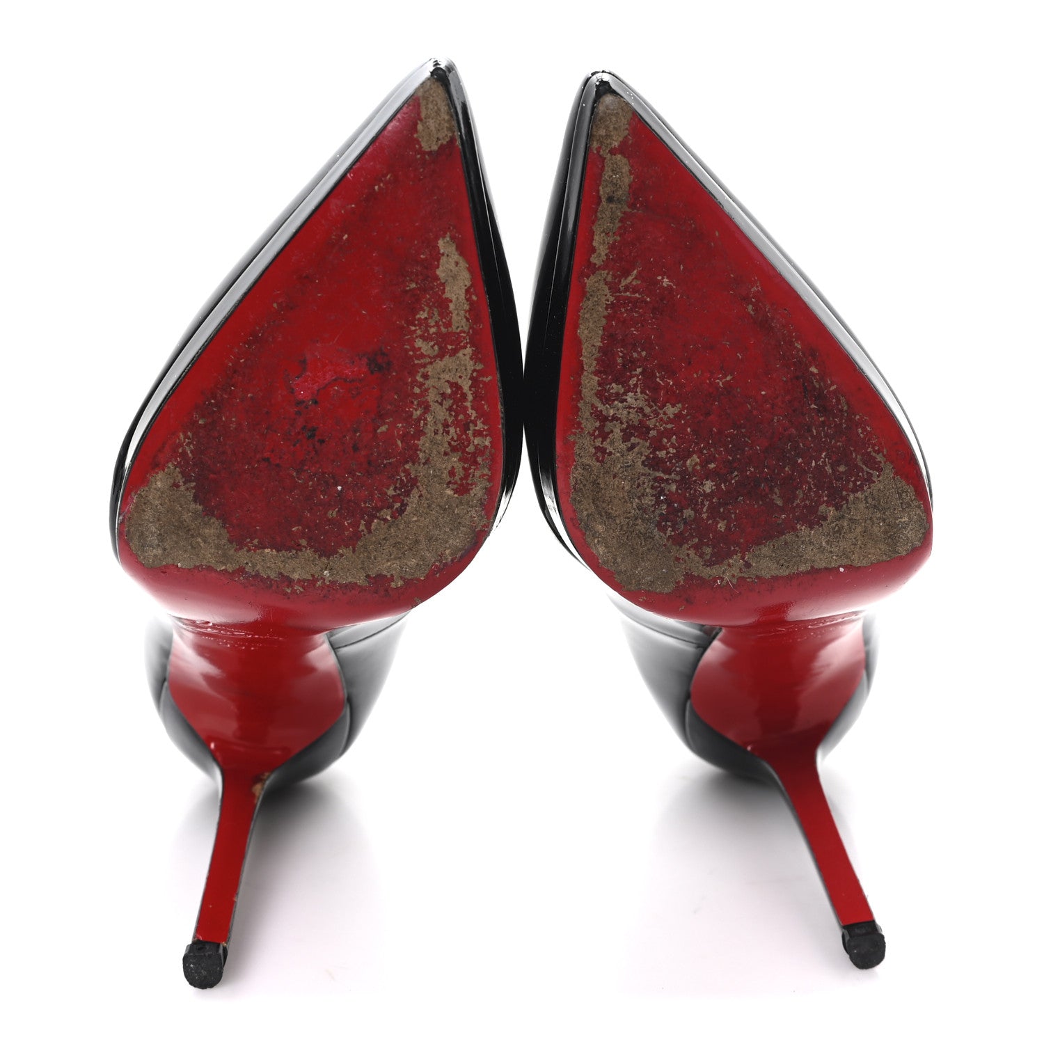 CHRISTIAN LOUBOUTIN PATENT PIGALLE PLATO PLATFORM PUMP BLACK