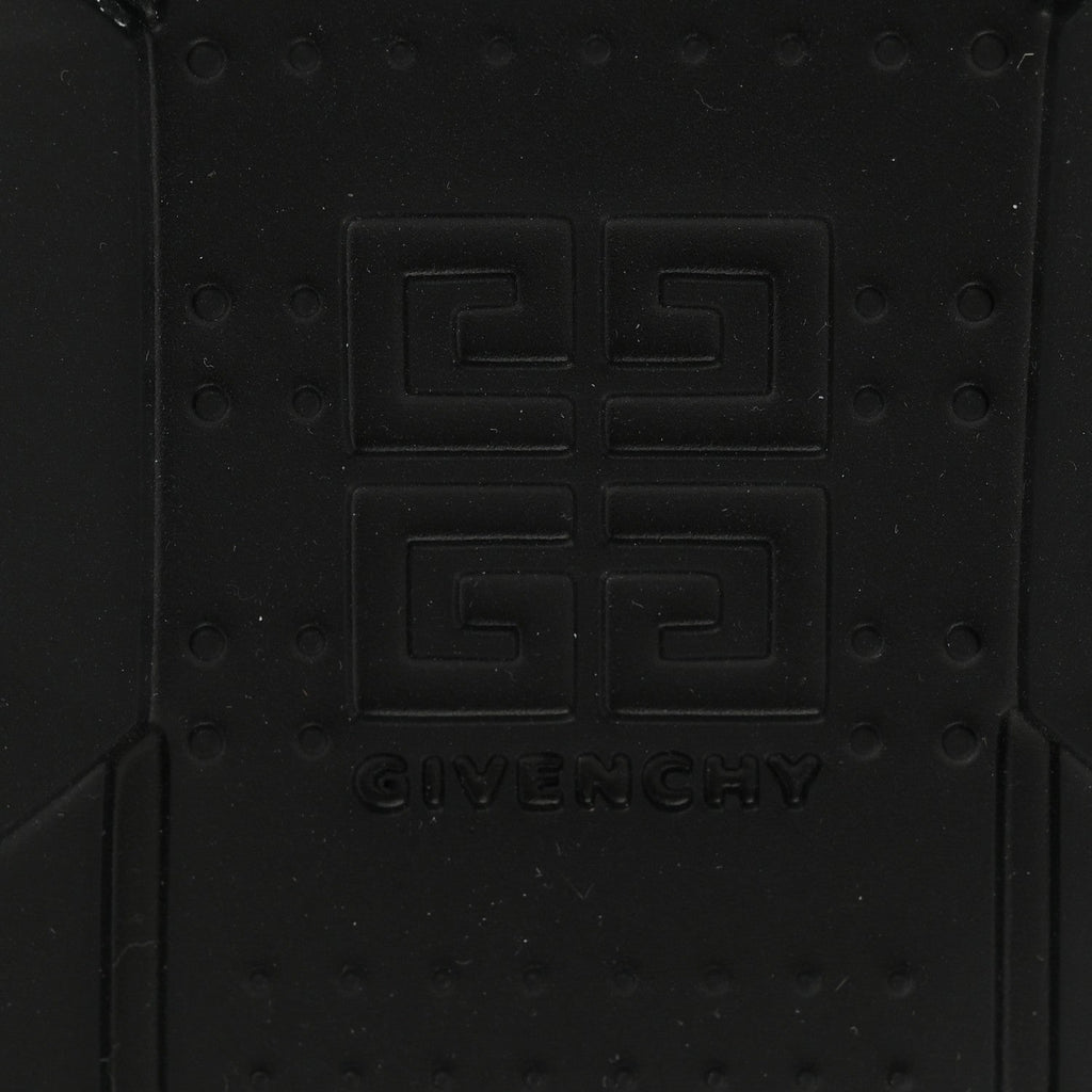 GIVENCHY GRAINED CALFSKIN SHARK LOCK BIKER KNEE BOOT BLACK SMOOTH LEATHER
