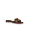 Louis Vuitton Patent Monogram Lock It Flat Mule - Leopard