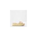 Fendi Sunshine Pequin Striped Platform Sandals - Cream/Natural